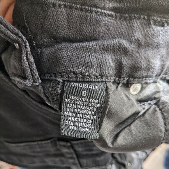 Rue 21 Black Distressed Overalls Shortalls - Picture 7 of 7